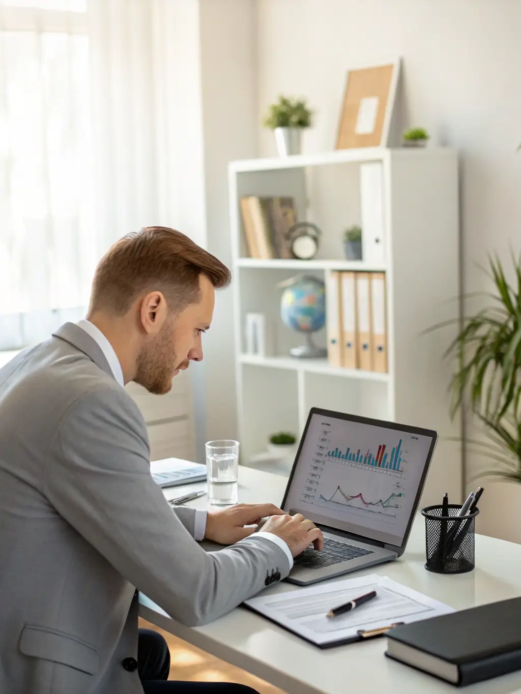 An experienced consultant working on an SAP system, optimizing configurations and providing solutions for complex business processes.