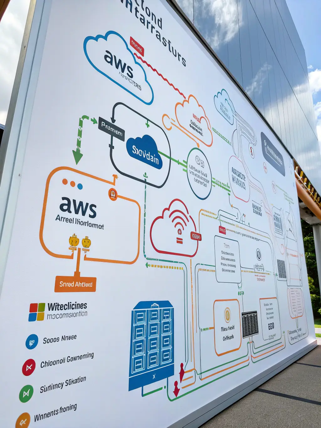 A professional image illustrating the AWS cloud platform, emphasizing its robust infrastructure and comprehensive suite of services for Nexaops's clients.